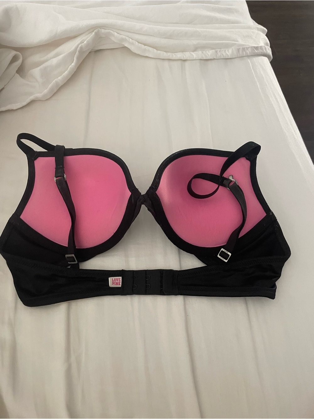 Pink by Victoria secret. Black Sequin Push-Up Bra - Women Intimates - Picture 2 of 3